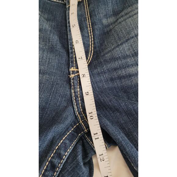 Ariat REAL Jeans Womens 34R Blue Mid Rise Boot Cut Stretch Spitfire Western - Picture 12 of 15